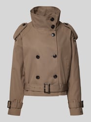 Cropped Trenchcoat mit Stehkragen von Tommy Hilfiger Beige - 12