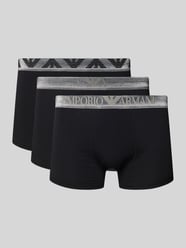 Slim Fit Trunks mit Logo-Stitching im 3er-Pack von Emporio Armani - 47