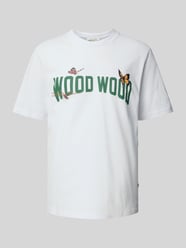 T-shirt z nadrukiem z logo i motywem model ‘Bobby’ od Wood Wood - 32