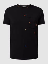 T-Shirt mit Brusttasche  von DANIELE ALESSANDRINI Schwarz - 21
