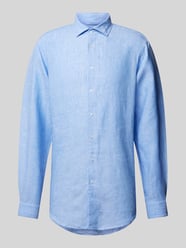 Regular Fit Leinenhemd mit Kentkragen von SEIDENSTICKER REGULAR FIT Blau - 25