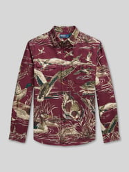 Freizeithemd mit Sateen-Finish von Polo Ralph Lauren Bordeaux - 47