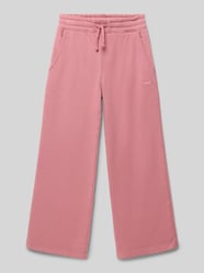 Spodnie dresowe o kroju wide fit z mieszanki bawełny model 'ESSENTIAL' od Abercrombie&Fitch Fuksjowy - 18