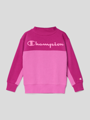 Sweatshirt mit geripptem Rundhalsausschnitt von CHAMPION Rosa - 45