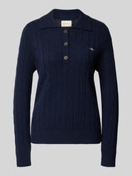 Sweter z wełny z kołnierzykiem polo od GANT - 2