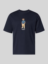 t-shirt z nadrukiem z motywem i okrągłym dekoltem od REVIEW - 29