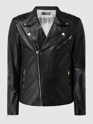 Kurtka skórzana w stylu Biker model ‘Cool Levi’ od Freaky Nation Czarny - 9