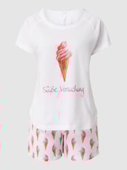 Pyjama mit Prints  von LOUIS & LOUISA Weiß - 16