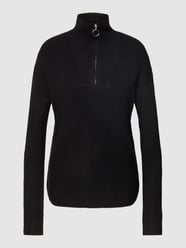 Schipperstrui in gebreide look met wol van Christian Berg Woman Zwart - 18