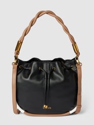 Bucket bag met labelapplicatie, model 'AIENA' van Liu Jo White Grijs / zwart - 20