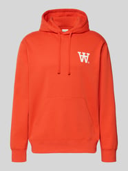 Bluza z kapturem z nadrukiem z logo i kieszenią kangurka od Wood Wood - 30