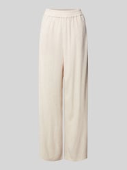 Wide Leg Stoffhose mit elastischem Bund von Jake*s Casual Beige - 26