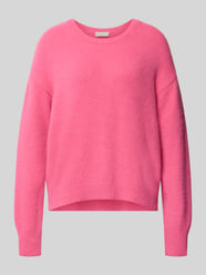 Oversized Fit Strickpullover mit Rundhalsausschnitt von Milano Italy - 31