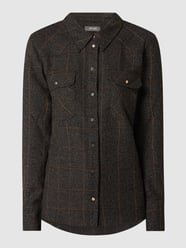 Overhemdblouse van bouclé, model 'Billy' van MOS MOSH Bruin - 30