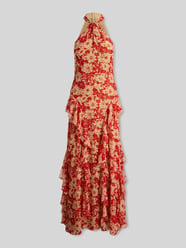 Körpernahes Neckholder Abendkleid mit Volants von Lauren Ralph Lauren - 43