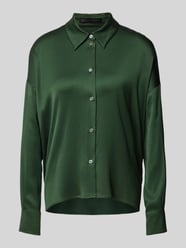 Bluzka koszulowa o kroju oversized z listwą guzikową model ‘CLOELIA’ od Drykorn Zielony - 16