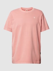 T-shirt z bawełny z detalem z logo od G-Star Raw Różowy - 26