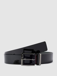 Ledergürtel in Lack-Optik von HUGO Grau / Schwarz - 25