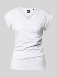 t-shirt o kroju slim fit z czystej bawełny model 'EVKA' od BOSS - 34