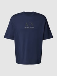 Comfort Fit T-Shirt mit Label-Print von ARMANI EXCHANGE Blau - 27