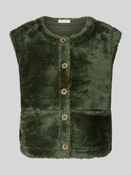 Gilet van imitatiebont met ronde hals van Christian Berg Woman - 7