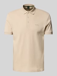 Regular Fit Poloshirt mit Label-Stitching Modell 'PADDY' von BOSS Green Beige - 14