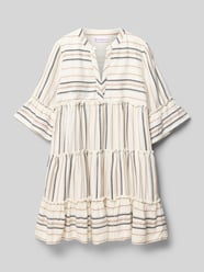 Tunikakleid aus Viskose-Mix im Stufen-Look von DANAMADE Beige - 12
