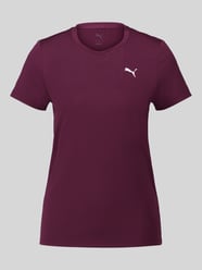 T-Shirt mit Label-Stitching und Rundhalsausschnitt von PUMA Performance Bordeaux - 23