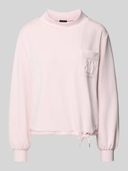 sweatshirt met Opstaande kraag en Borstzak van monari Fuchsia - 3