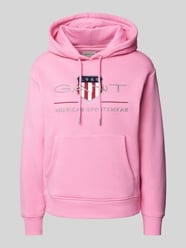 Hoodie mit Label-Stitching von Gant Pink - 35