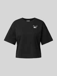 T-Shirt mit Label- und Logo-Print von Lacoste Sport Schwarz - 13