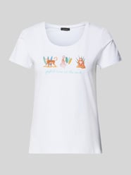 T-shirt met labelprint van More & More - 21