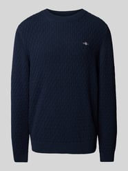 Gebreide pullover met labelstitching van Gant - 3