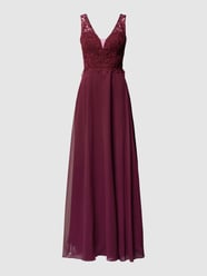 Abendkleid mit V-Ausschnitt von Laona Bordeaux - 41