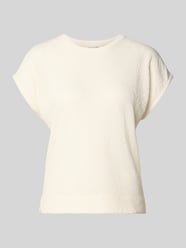 T-Shirt mit Strukturmuster und Rundhalsausschnitt von Christian Berg Woman - 34