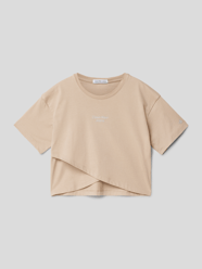 T-shirt met labeldetail, model 'STACK' van Calvin Klein Jeans Beige - 22