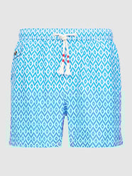 Badehose mit Allover-Muster Modell 'LIGHTING' von MC2 Saint Barth Blau - 1