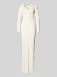 Abendkleid mit Cut Out und Knotendetail Modell 'BURLINCE' von Lauren Ralph Lauren Beige - 43