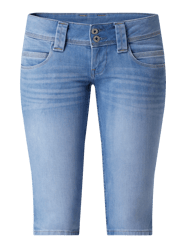 Jeansy capri o kroju regular fit z mieszanki bawełny model ‘Venus’ od Pepe Jeans Niebieski - 6