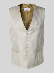 Weste mit V-Ausschnitt und Paspeltaschen von WILVORST Beige - 30