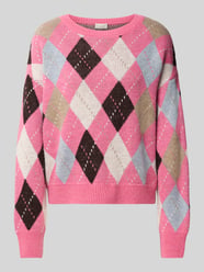 Sweter z dzianiny we wzór na całej powierzchni od Milano Italy - 41