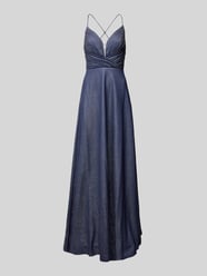 Abendkleid mit tiefem V-Ausschnitt von Luxuar Blau - 33