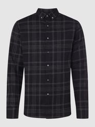 Casual Slim Fit Flanellhemd aus Baumwolle Modell 'Sarpsborg' von Bruun & Stengade Schwarz - 7