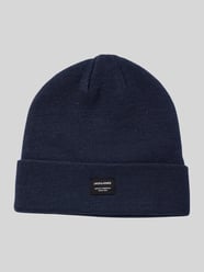 Beanie mit Label-Patch Modell 'DNA' von Jack & Jones Blau - 26