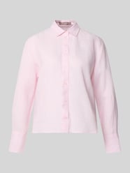 regular fit overhemdblouse van puur linnen van Christian Berg Woman Selection Fuchsia - 20