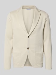 Marynarka z dzianiny o kroju slim fit na 2 guziki z kołnierzem z połami od Manuel Ritz - 36