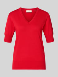 Gebreid shirt met V-hals model 'Katie' van FREE/QUENT - 4