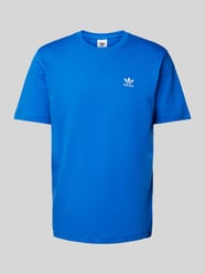 T-Shirt mit Label-Stitching von adidas Originals Blau - 42