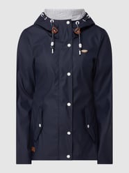Jack met capuchon, model 'Marge' - waterdicht van Ragwear Blauw / turquoise - 40