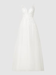Brautkleid aus Tüll mit floralen Stickereien  von Luxuar Weiß - 16